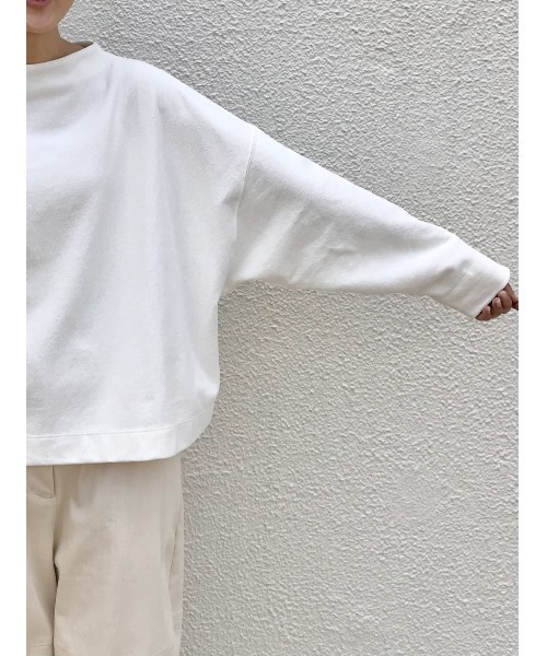 BEARDSLEY(ビアズリー)の「ボトルネックプルオーバー(Tシャツ/カットソー・レディース・チャコールグレー/ホワイト・FREE)」の11枚目の写真