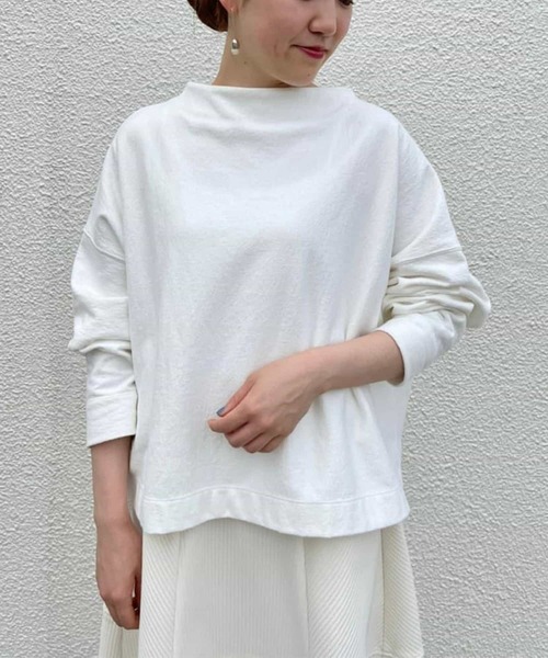 BEARDSLEY(ビアズリー)の「ボトルネックプルオーバー(Tシャツ/カットソー・レディース・チャコールグレー/ホワイト・FREE)」の3枚目の写真