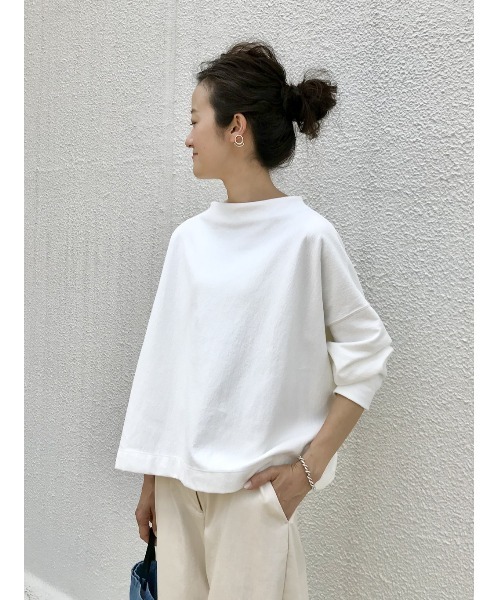 BEARDSLEY(ビアズリー)の「ボトルネックプルオーバー(Tシャツ/カットソー・レディース・チャコールグレー/ホワイト・FREE)」の19枚目の写真