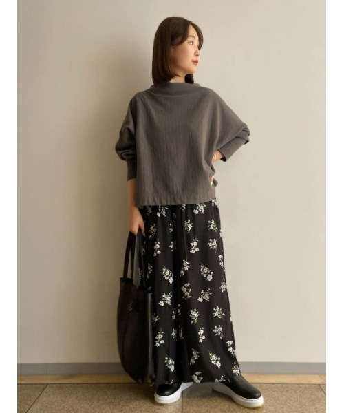 BEARDSLEY(ビアズリー)の「ボトルネックプルオーバー(Tシャツ/カットソー・レディース・チャコールグレー/ホワイト・FREE)」の20枚目の写真