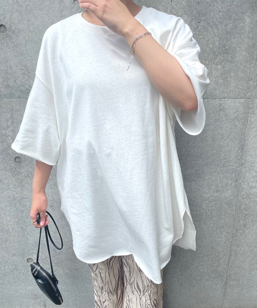 ＪＵＧＬＡＮＳ（ユグランス）の「☆ OC-20’s天竺ビッグシルエットラウンドT（Tシャツ/カットソー・レディース・チャコール/グレー/オフホワイト/オリーブ・FREE）」の10枚目の写真