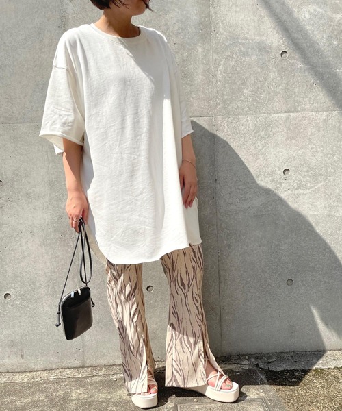 ＪＵＧＬＡＮＳ（ユグランス）の「☆ OC-20’s天竺ビッグシルエットラウンドT（Tシャツ/カットソー・レディース・チャコール/グレー/オフホワイト/オリーブ・FREE）」の12枚目の写真