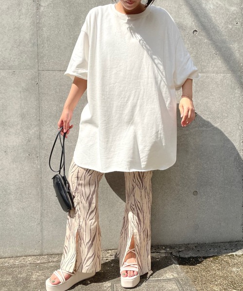 ＪＵＧＬＡＮＳ（ユグランス）の「☆ OC-20’s天竺ビッグシルエットラウンドT（Tシャツ/カットソー・レディース・チャコール/グレー/オフホワイト/オリーブ・FREE）」の14枚目の写真