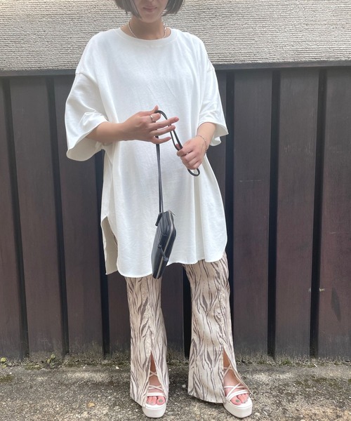 ＪＵＧＬＡＮＳ（ユグランス）の「☆ OC-20’s天竺ビッグシルエットラウンドT（Tシャツ/カットソー・レディース・チャコール/グレー/オフホワイト/オリーブ・FREE）」の15枚目の写真