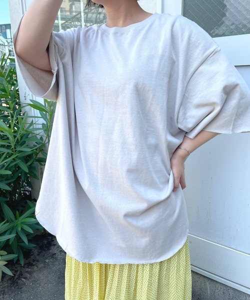 ＪＵＧＬＡＮＳ（ユグランス）の「☆ OC-20’s天竺ビッグシルエットラウンドT（Tシャツ/カットソー・レディース・チャコール/グレー/オフホワイト/オリーブ・FREE）」の17枚目の写真