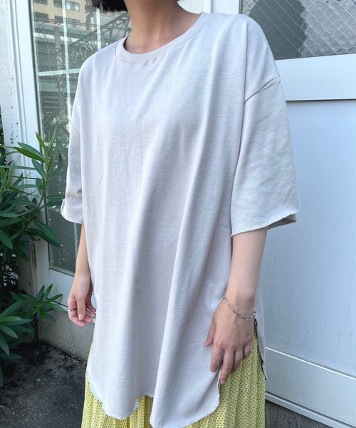 ＪＵＧＬＡＮＳ（ユグランス）の「☆ OC-20’s天竺ビッグシルエットラウンドT（Tシャツ/カットソー・レディース・チャコール/グレー/オフホワイト/オリーブ・FREE）」の18枚目の写真