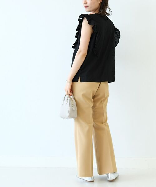 B:MING by BEAMS（ビーミングバイビームス）の「B:MING by BEAMS / レースフリル ノースリーブ ブラウス（シャツ/ブラウス・レディース・グリーン系その他/ホワイト/ブラック・ONE SIZE）」の14枚目の写真