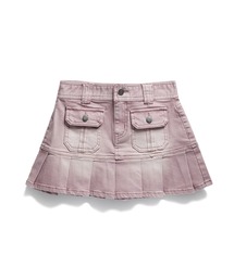 『KIRSH X HONDA HITOMI』PLEATS DENIM MINI SKIRT/プリーツ デニム ミニスカート