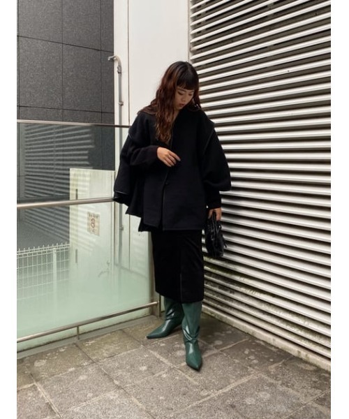 THROW by SLY（スローバイスライ）の「THROW POINTED KNEE BOOTS ポインテッド ニーブーツ（ブーツ・レディース・グレー/グリーン・SMALL/MEDIUM/LARGE）」の17枚目の写真