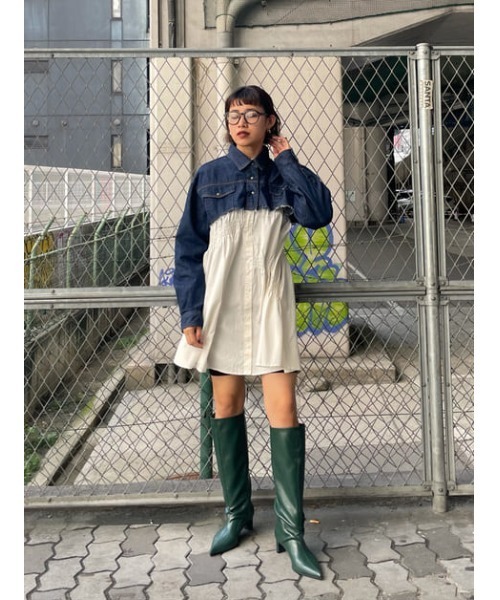 THROW by SLY（スローバイスライ）の「THROW POINTED KNEE BOOTS ポインテッド ニーブーツ（ブーツ・レディース・グレー/グリーン・SMALL/MEDIUM/LARGE）」の19枚目の写真