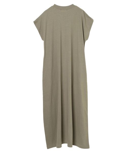 Green　Parks（グリーンパークス）の「フレンチスリーブカットワンピース＊（ワンピース・レディース・チャコールグレー/オフホワイト/カーキ・FREE）」の9枚目の写真