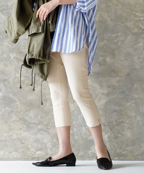 zootie（ズーティー）の「エアパンツ［クロップド］（その他パンツ・レディース・ホワイト系その他/ダークベージュ/ブラック×ホワイト/ブラック/ブルー系その他/ライトベージュ/ネイビー/インディゴブルー/ブラック系その他/ケミカルウォッシュ/ブルー系その他2/チャコール/グレー系その他/オリーブ/ミント/ライトイエロー/グレー系その他2/ブラック×グリーン/アイボリー/キャメル/ブラウン/ライトグリーン・L/3L/S/LL/M）」の11枚目の写真