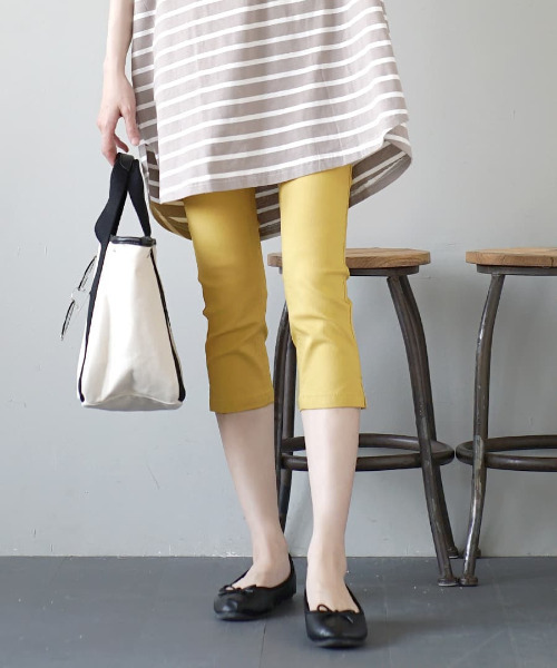 zootie（ズーティー）の「エアパンツ［クロップド］（その他パンツ・レディース・ホワイト系その他/ダークベージュ/ブラック×ホワイト/ブラック/ブルー系その他/ライトベージュ/ネイビー/インディゴブルー/ブラック系その他/ケミカルウォッシュ/ブルー系その他2/チャコール/グレー系その他/オリーブ/ミント/ライトイエロー/グレー系その他2/ブラック×グリーン/アイボリー/キャメル/ブラウン/ライトグリーン・L/3L/S/LL/M）」の21枚目の写真