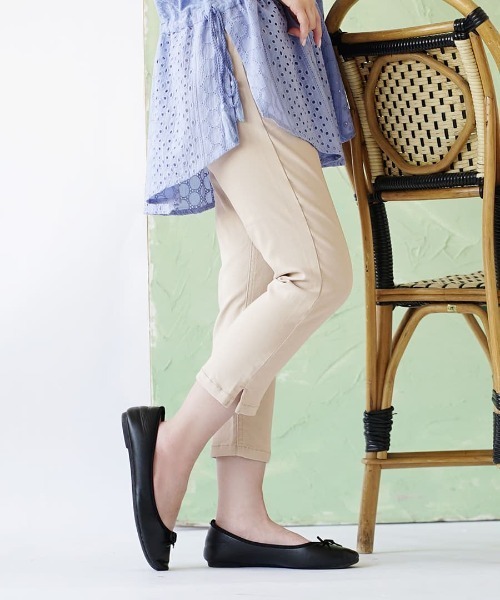 zootie（ズーティー）の「エアパンツ［クロップド］（その他パンツ・レディース・ホワイト系その他/ダークベージュ/ブラック×ホワイト/ブラック/ブルー系その他/ライトベージュ/ネイビー/インディゴブルー/ブラック系その他/ケミカルウォッシュ/ブルー系その他2/チャコール/グレー系その他/オリーブ/ミント/ライトイエロー/グレー系その他2/ブラック×グリーン/アイボリー/キャメル/ブラウン/ライトグリーン・L/3L/S/LL/M）」の12枚目の写真