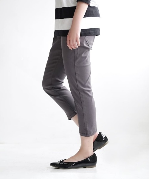 zootie（ズーティー）の「エアパンツ［クロップド］（その他パンツ・レディース・ホワイト系その他/ダークベージュ/ブラック×ホワイト/ブラック/ブルー系その他/ライトベージュ/ネイビー/インディゴブルー/ブラック系その他/ケミカルウォッシュ/ブルー系その他2/チャコール/グレー系その他/オリーブ/ミント/ライトイエロー/グレー系その他2/ブラック×グリーン/アイボリー/キャメル/ブラウン/ライトグリーン・L/3L/S/LL/M）」の8枚目の写真