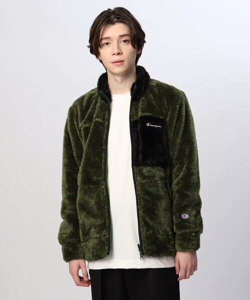 Champion(チャンピオン)の「◆【S~3L】Champion for tk.TAKEO KIKUCHI フリースジャケット(ブルゾン・メンズ・ブラック/カーキ系3/ホワイト系5・01/02/03/04/05)」の16枚目の写真
