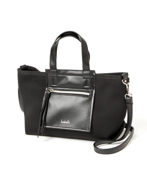 LAKOLE（ラコレ）の「ネオプレーンフロントポケットショルダーバッグ / 216803（ショルダーバッグ・レディース・ブラック/カーキオリーブ/グレイッシュベージュ・FREE）」の10枚目の写真