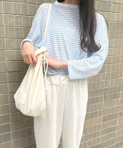 セール】ボーダー透けロンT（Tシャツ/カットソー）｜fiere