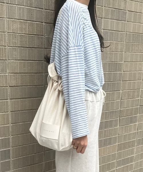 セール】ボーダー透けロンT（Tシャツ/カットソー）｜fiere