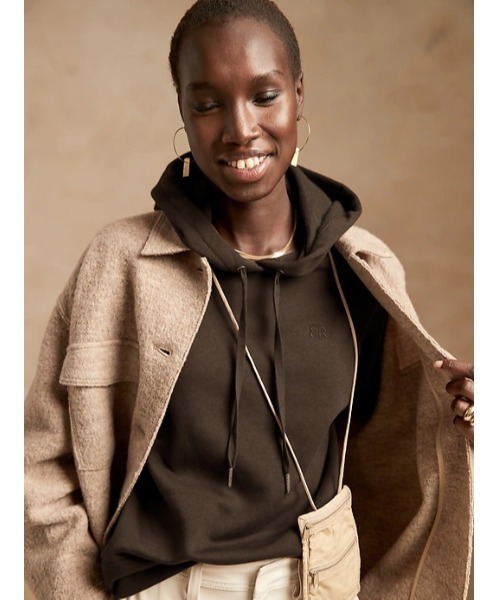 Banana Republic（バナナリパブリック）の「フーディー スウェットシャツ（パーカー・レディース・ブラック/グレー/その他・S/M/L/XS）」の4枚目の写真