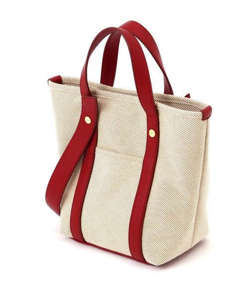NATURAL BEAUTY BASIC（ナチュラルビューティーベーシック）の「イレギュラーショルダー２ＷＡＹトート（トートバッグ・レディース・ベージュ系その他2/レッド/ブラック・ﾌﾘ-）」の15枚目の写真