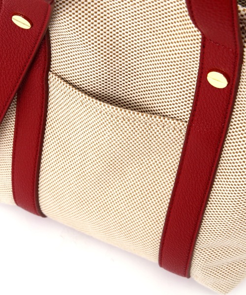NATURAL BEAUTY BASIC（ナチュラルビューティーベーシック）の「イレギュラーショルダー２ＷＡＹトート（トートバッグ・レディース・ベージュ系その他2/レッド/ブラック・ﾌﾘ-）」の17枚目の写真