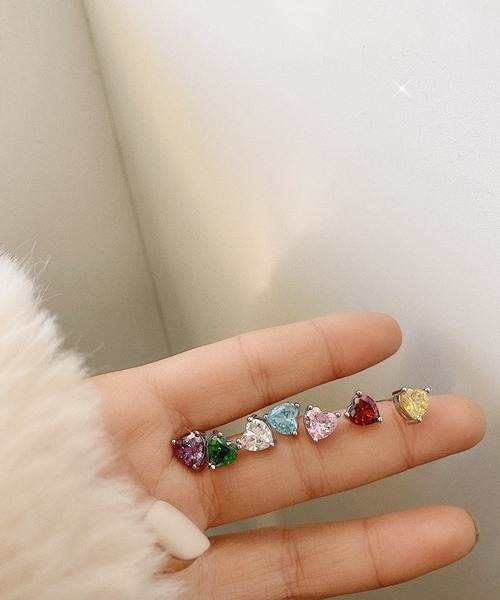 Ein(アイン)の「Ein/ミニハートピアス(ピアス(両耳用)・レディース・ホワイト/パープル/レッド/ピンク/イエロー/ブルー/グリーン・FREE)」の19枚目の写真