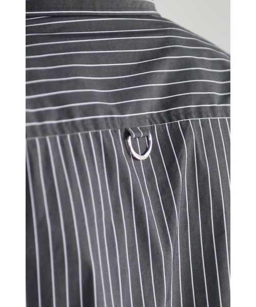 CREARE -LINO-（クレアーレリノ）の「レイヤードスリーブ ストライプオーバーシャツ<ユニセックス>（Tシャツ/カットソー・メンズ・ブラック/ブルー・M/L）」の22枚目の写真