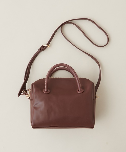 natural couture（ナチュラルクチュール）の「くるみハトメミニボストンバッグ（ボストンバッグ・レディース・ブラック/ブラウン/イエロー・FREE）」の5枚目の写真