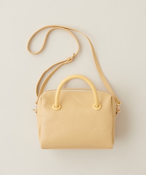 natural couture（ナチュラルクチュール）の「くるみハトメミニボストンバッグ（ボストンバッグ・レディース・ブラック/ブラウン/イエロー・FREE）」の4枚目の写真