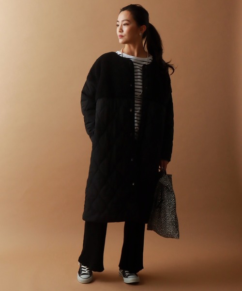 libelle more（リベル モア）の「ボアキルティングロングコート