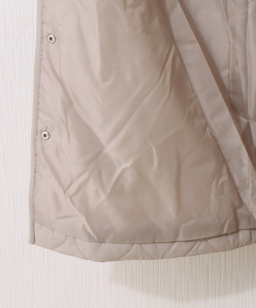 libelle more（リベル モア）の「ボアキルティングロングコート（ダウンジャケット/コート・レディース・ブラック/カーキ/キャメル/グレイッシュベージュ/モカ・M/L）」の17枚目の写真