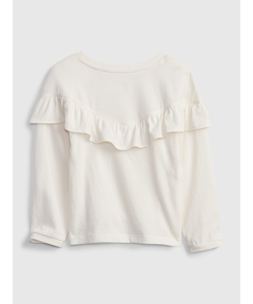 GAP(ギャップ)の「ラッフルTシャツ (幼児)(Tシャツ/カットソー・キッズ・ブルー/アイボリー/ライトベージュ/グリーン・3 YRS/4 YRS/5 YRS/12-18 M/2 YRS/18-24M/12-18M)」の6枚目の写真