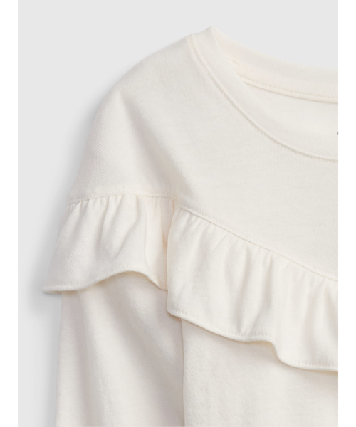 GAP(ギャップ)の「ラッフルTシャツ (幼児)(Tシャツ/カットソー・キッズ・ブルー/アイボリー/ライトベージュ/グリーン・3 YRS/4 YRS/5 YRS/12-18 M/2 YRS/18-24M/12-18M)」の10枚目の写真