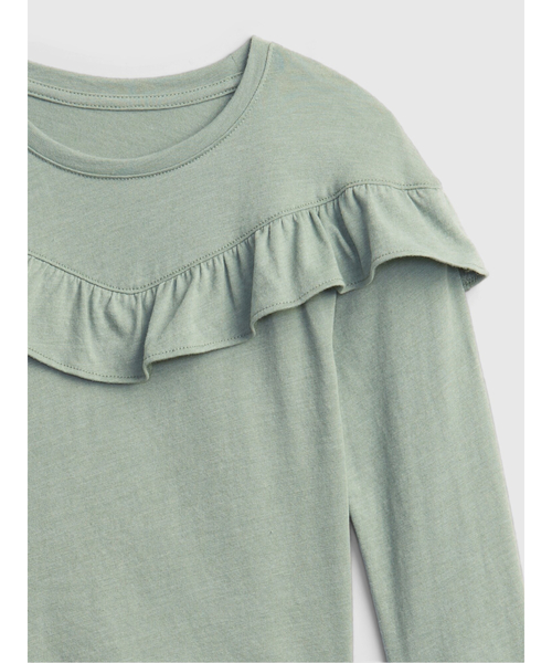 GAP(ギャップ)の「ラッフルTシャツ (幼児)(Tシャツ/カットソー・キッズ・ブルー/アイボリー/ライトベージュ/グリーン・3 YRS/4 YRS/5 YRS/12-18 M/2 YRS/18-24M/12-18M)」の12枚目の写真