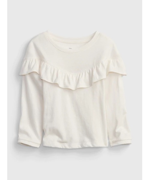 GAP(ギャップ)の「ラッフルTシャツ (幼児)(Tシャツ/カットソー・キッズ・ブルー/アイボリー/ライトベージュ/グリーン・3 YRS/4 YRS/5 YRS/12-18 M/2 YRS/18-24M/12-18M)」の2枚目の写真