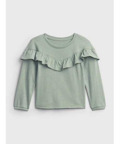 GAP(ギャップ)の「ラッフルTシャツ (幼児)(Tシャツ/カットソー・キッズ・ブルー/アイボリー/ライトベージュ/グリーン・3 YRS/4 YRS/5 YRS/12-18 M/2 YRS/18-24M/12-18M)」の14枚目の写真