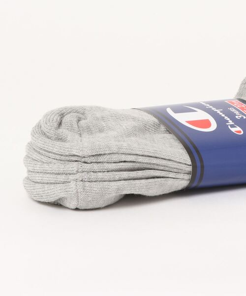 Champion（チャンピオン）の「【CHAMPION/チャンピオン】ワンポイントロゴ　クォーターソックス（靴下）　3足組　ハーフパイル仕様（ソックス/靴下・メンズ・ホワイト/ブラック/ネイビー/グレー・MEDIUM/SMALL/LARGE）」の7枚目の写真