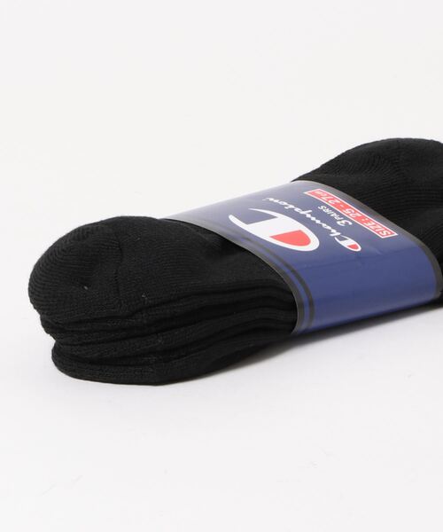 Champion（チャンピオン）の「【CHAMPION/チャンピオン】ワンポイントロゴ　クォーターソックス（靴下）　3足組　ハーフパイル仕様（ソックス/靴下・メンズ・ホワイト/ブラック/ネイビー/グレー・MEDIUM/SMALL/LARGE）」の5枚目の写真