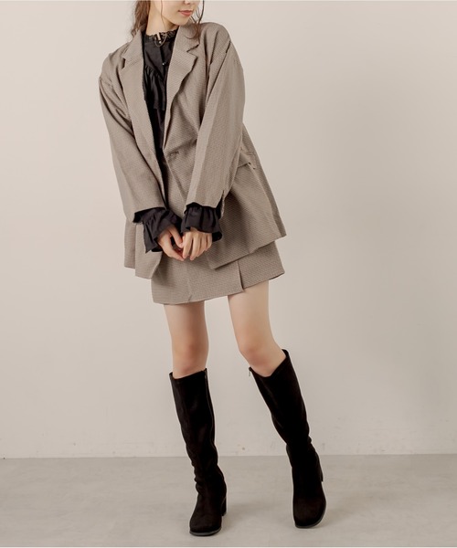 OLIVE des OLIVE（オリーブデオリーブ）の「ショコラテーラードジャケット（テーラードジャケット・レディース・キャメル/ブラウン/ダークブラウン/ピンクベージュ・FREE）」の9枚目の写真