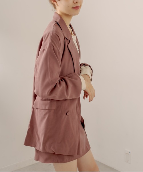 OLIVE des OLIVE（オリーブデオリーブ）の「ショコラテーラードジャケット（テーラードジャケット・レディース・キャメル/ブラウン/ダークブラウン/ピンクベージュ・FREE）」の6枚目の写真