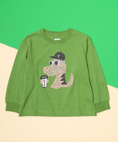 coen（コーエン）の「【coen キッズ】アニマルプリント長袖Tシャツ（Tシャツ/カットソー・キッズ・ケリー/コバルトブルー・130/110/120/100）」の7枚目の写真