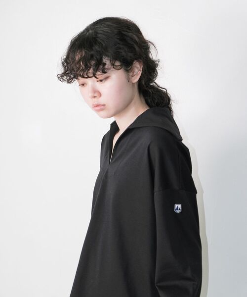 マリンフランセーズ バスク天竺セーラープルオーバー ブラック LA MARINE FRANCAISE（マリン フランセーズ）の「バスク天竺