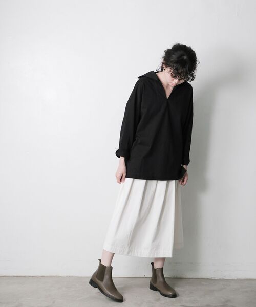 マリンフランセーズ バスク天竺セーラープルオーバー ブラック LA MARINE FRANCAISE（マリン フランセーズ）の「バスク天竺