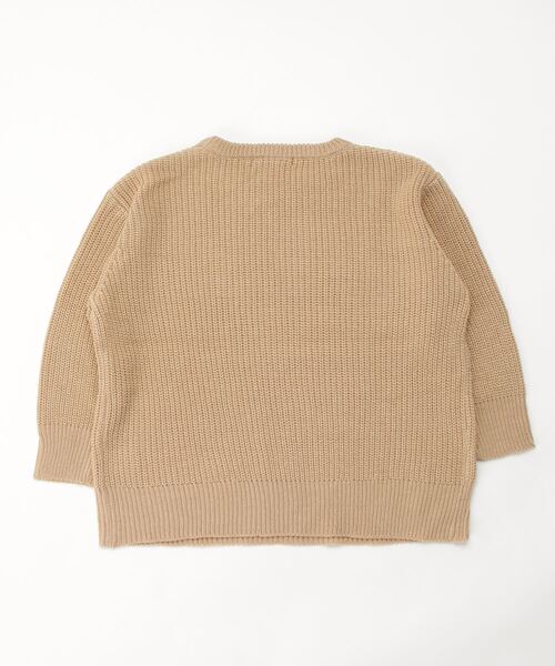 THE CASUAL(カジュアル)の「7G 畦編み BIG ニット キッズ(ニット/セーター・キッズ・ブラウン系その他/ブラウン/グレー系その他/チャコール/アイボリー/モカ/ベージュ/ブラック/杢グレー/ブラウン系その他2・140cm/120cm/130cm/150cm/160cm/110cm)」の17枚目の写真