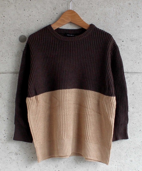 THE CASUAL(カジュアル)の「7G 畦編み BIG ニット キッズ(ニット/セーター・キッズ・ブラウン系その他/ブラウン/グレー系その他/チャコール/アイボリー/モカ/ベージュ/ブラック/杢グレー/ブラウン系その他2・140cm/120cm/130cm/150cm/160cm/110cm)」の9枚目の写真