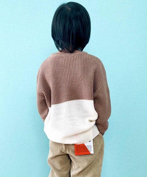 THE CASUAL(カジュアル)の「7G 畦編み BIG ニット キッズ(ニット/セーター・キッズ・ブラウン系その他/ブラウン/グレー系その他/チャコール/アイボリー/モカ/ベージュ/ブラック/杢グレー/ブラウン系その他2・140cm/120cm/130cm/150cm/160cm/110cm)」の13枚目の写真