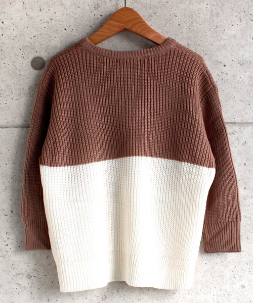 THE CASUAL(カジュアル)の「7G 畦編み BIG ニット キッズ(ニット/セーター・キッズ・ブラウン系その他/ブラウン/グレー系その他/チャコール/アイボリー/モカ/ベージュ/ブラック/杢グレー/ブラウン系その他2・140cm/120cm/130cm/150cm/160cm/110cm)」の15枚目の写真