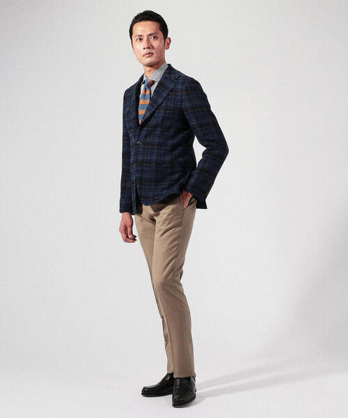 セール】ラグジュアリーツイード シングル3Bジャケット LANIFICIO DI