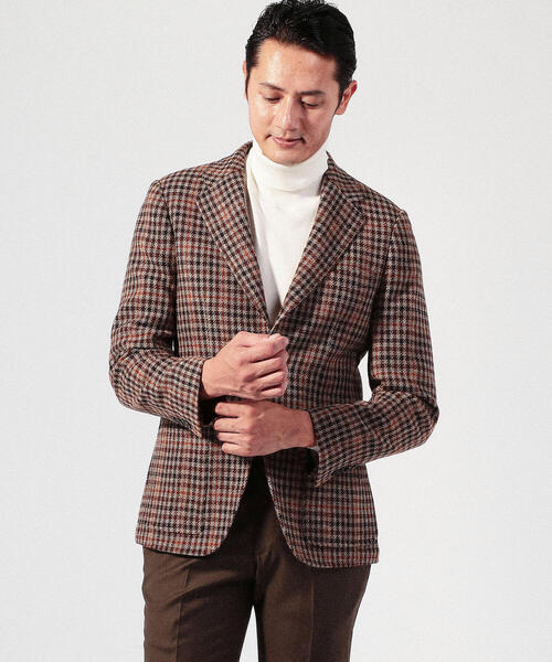 セール】ラグジュアリーツイード シングル3Bジャケット LANIFICIO DI